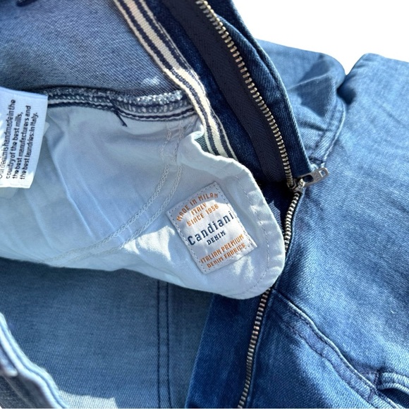 Closed Heritage Pedal Pusher Tapered Cropped Jeans Mid-Blue Size 44 High-Waist - Picture 13 of 16